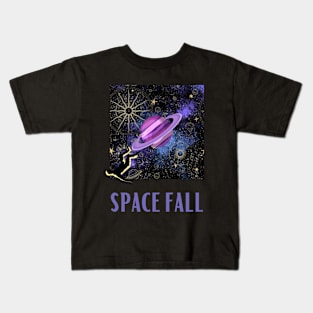 Space Fall Graphic Cosmos Kids T-Shirt